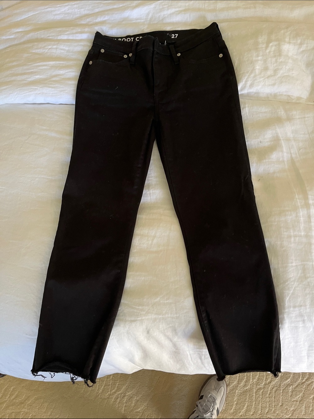 J. Crew Black Ankle Bootcut Jeans
